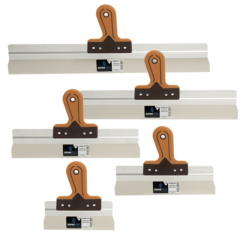 Super Prof / Super Prof houten spackmesbak met 5 spackmessen soft handgreep