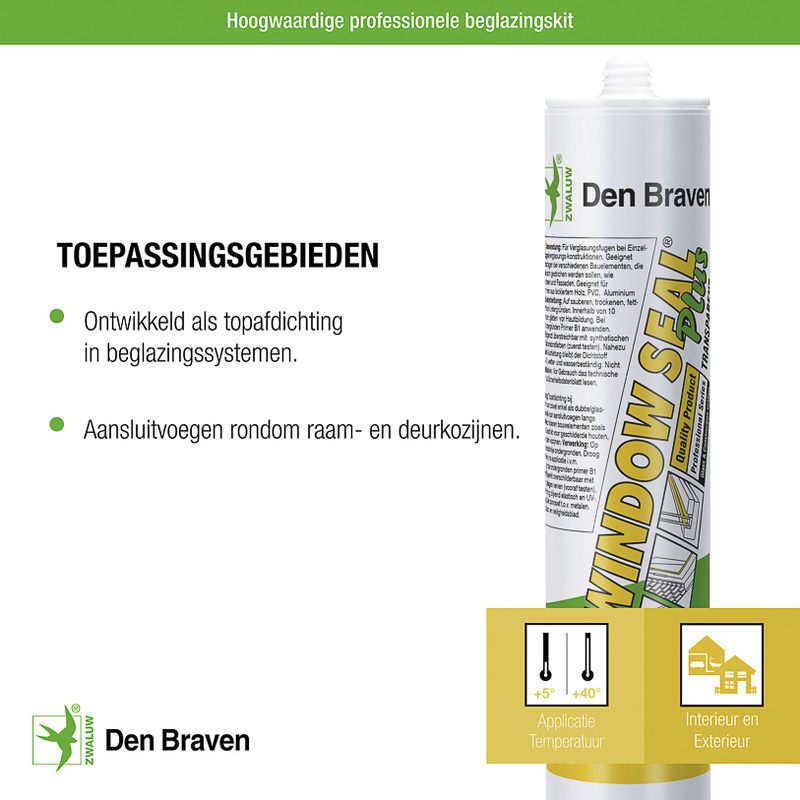 Zwaluw / Zwaluw Window Seal Plus beglazingskit