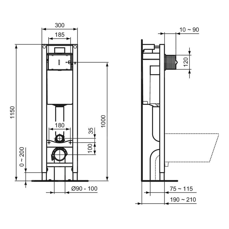 Ideal Standard / Ideal Standard inbouwreservoir Eco incl. bedieningspaneel