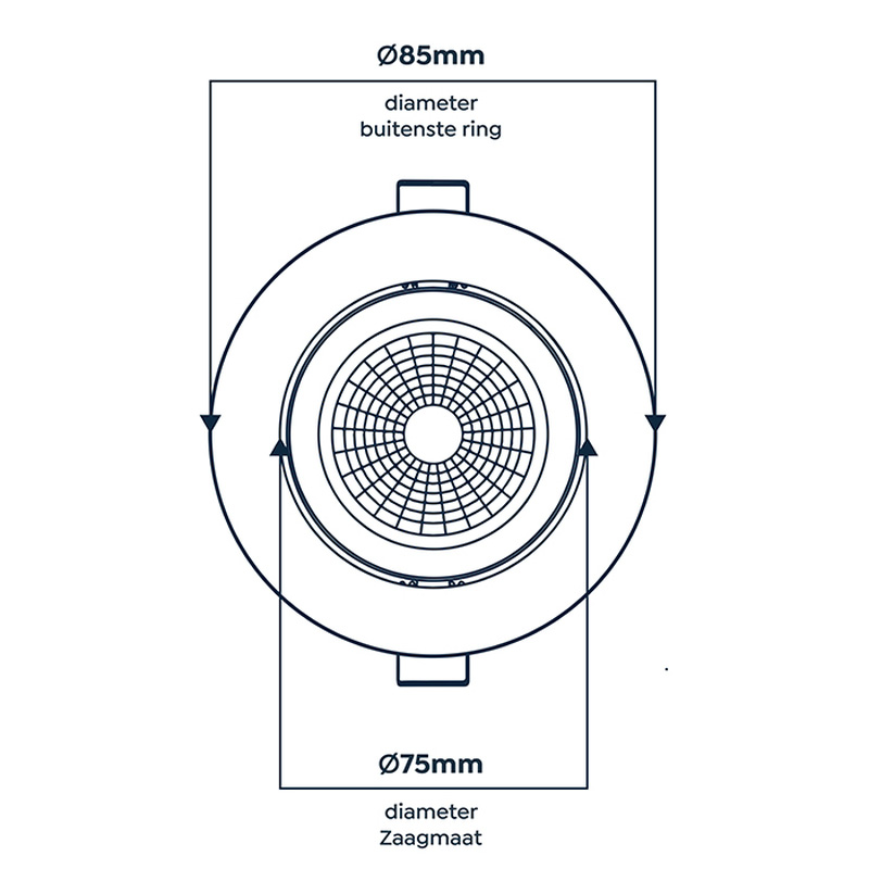 EcoDim / Eco-Dim LED inbouwspot kantelbaar
