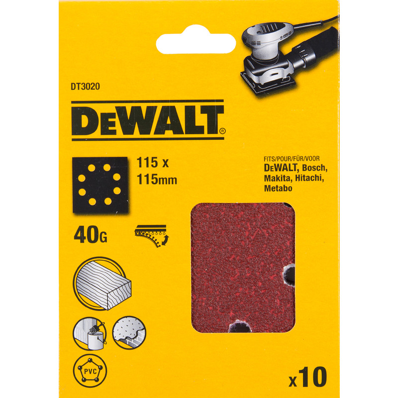 DeWALT / DeWALT schuurpapier 115x115mm