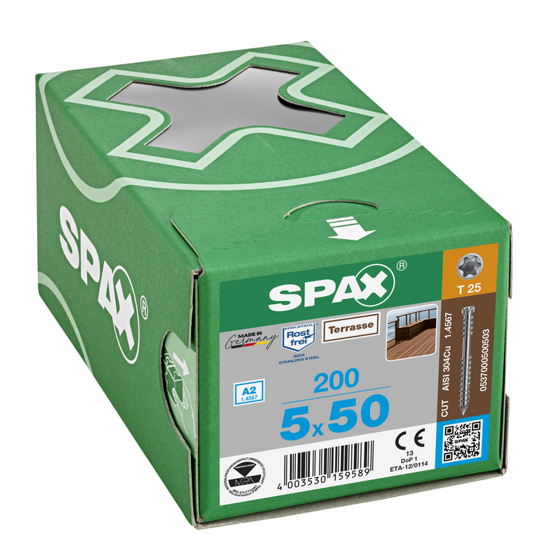 Spax / Spax vlonderschroeven T-STAR plus platkop RVS