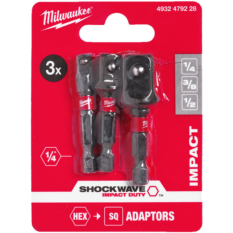 Milwaukee / Milwaukee dopadapter set Shockwave 1/4Hex