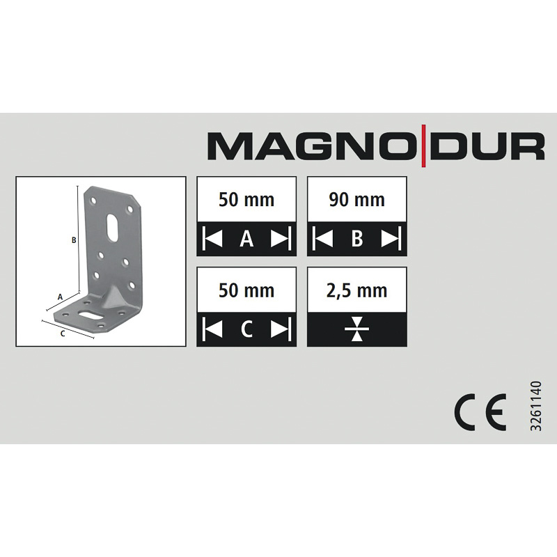 Magnodur / Magnodur hoekanker met ril
