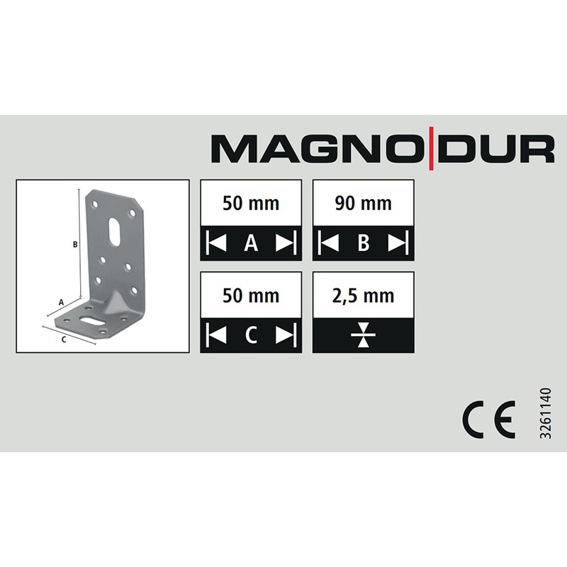Magnodur / Magnodur hoekanker met ril