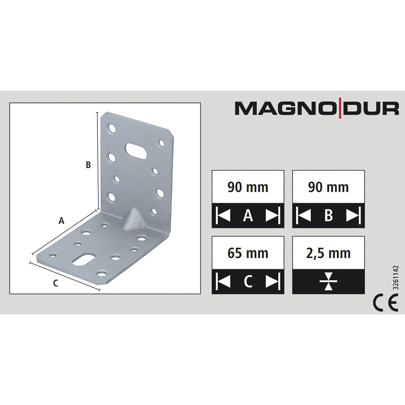Magnodur / Magnodur hoekanker met ril
